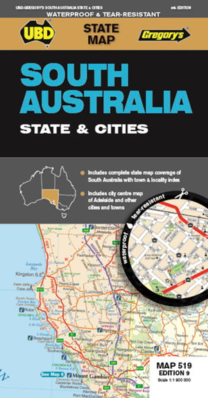 Cover art for South Australia State & Cities Map 519 waterproof