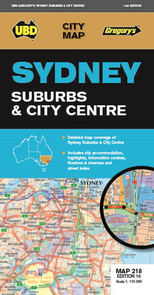 Cover art for Sydney Suburbs & City Centre Map 218 10th ed