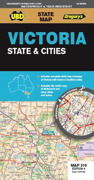 Cover art for Victoria State & Cities Map 319 9th ed (waterproof)