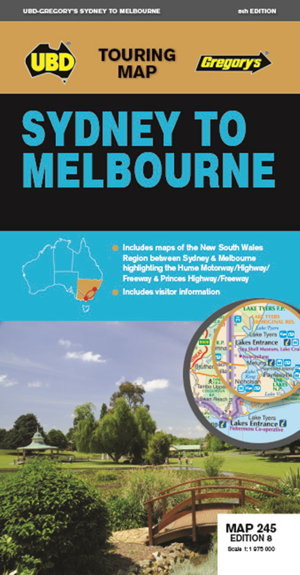 Cover art for Sydney to Melbourne Map 245 8th ed