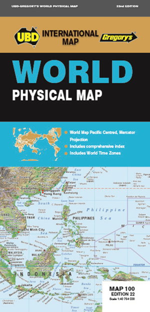 Cover art for World Physical Map 100 22nd ed
