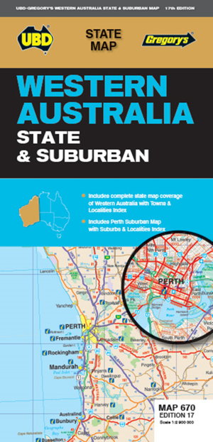 Cover art for Western Australia State & Suburban Map 670 17th ed