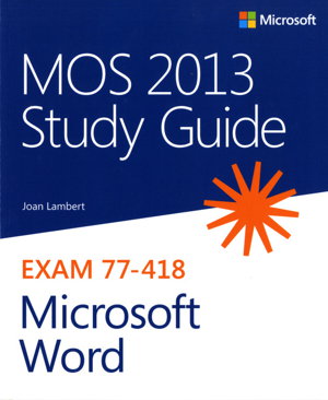 Cover art for MOS 2013 Study Guide for Microsoft Word