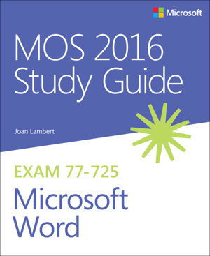 Cover art for MOS 2016 Study Guide for Microsoft Word