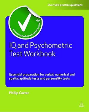 Cover art for IQ and Psychometric Test Workbook