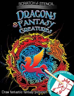 Cover art for Dragons and Fantasy Scratch & Stencil: