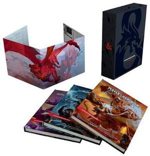 Cover art for Dungeons & Dragons Core Rulebooks Gift Set (Special Foil Covers Edition with Slipcase, Player's Handbook, Dungeon Master's Guide, Monster Manual, DM Screen)