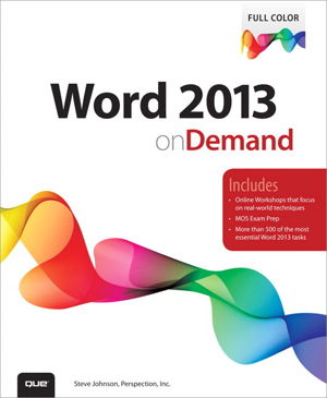 Cover art for Word 2013 On Demand