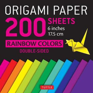 Cover art for Origami Paper 200 sheets Rainbow Colors 6" (15 cm)