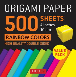 Cover art for Origami Paper 500 sheets Rainbow Colors 4" (10 cm)