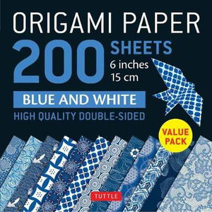 Cover art for Origami Paper 200 sheets Blue and White Patterns 6" (15 cm)