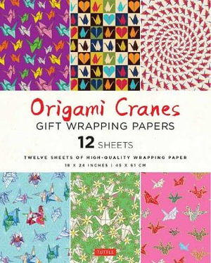 Cover art for Origami Cranes Gift Wrapping Paper - 12 sheets
