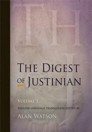 Cover art for Digest of Justinian Volume 3 English-Language Translation