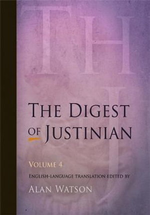 Cover art for Digest of Justinian Volume 4 English-Language Translation