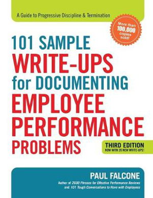 Cover art for 101 Sample Write-Ups for Documenting Employee Performance Problems
