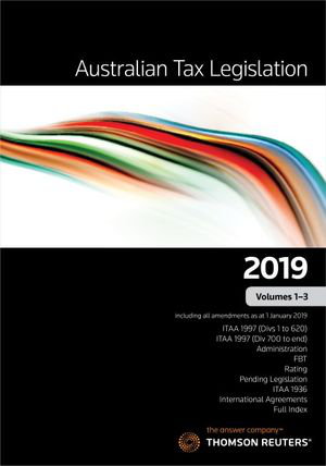 Cover art for Australian Tax Legislation 2019 Volumes 1-3