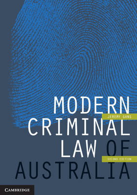Cover art for Modern Criminal Law of Australia