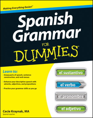 Cover art for Spanish Grammar For Dummies