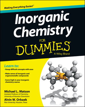 Cover art for Inorganic Chemistry For Dummies
