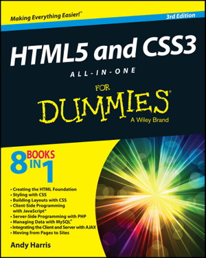 Cover art for HTML5 and CSS3 All-in-One For Dummies