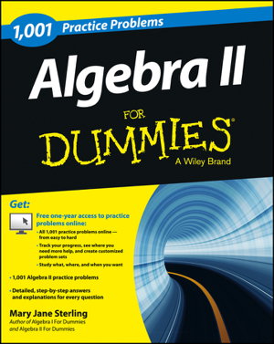 Cover art for 1,001 Algebra II Practice Problems for Dummies