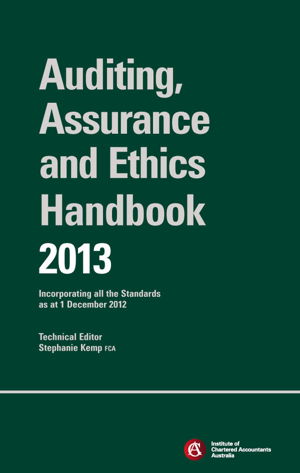 Cover art for Auditing Assurance and Ethics Handbook 2013 with e-Text