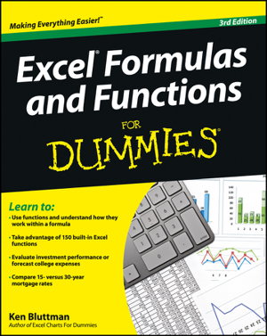 Cover art for Excel Formulas and Functions For Dummies