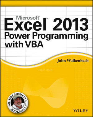 Cover art for Excel 2013 Power Programming with VBA