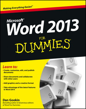 Cover art for Word 2013 For Dummies