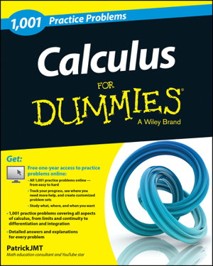 Cover art for 1001 Calculus Practice Problems for Dummies
