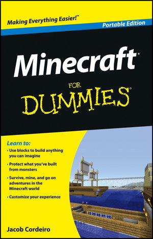 Cover art for Minecraft for Dummies, Portable Edition