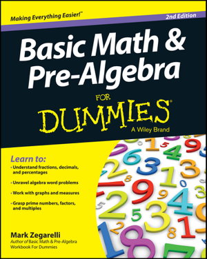 Cover art for Basic Math and Pre-algebra For Dummies