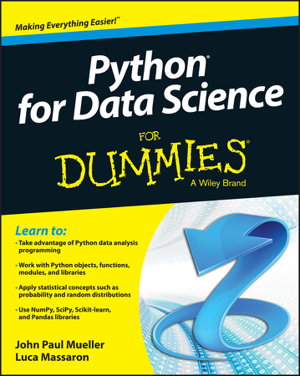 Cover art for Python for Data Science For Dummies