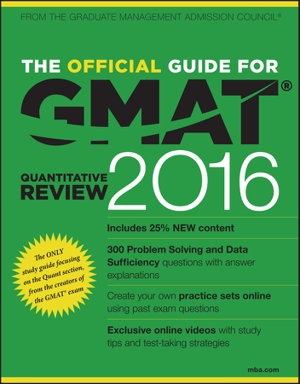 Cover art for The Official Guide for GMAT Quantitative Review 2016 with Online Question Bank and Exclusive Video