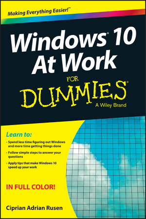Cover art for Windows 10 at Work for Dummies