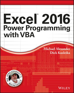Cover art for Excel 2016 Power Programming with VBA