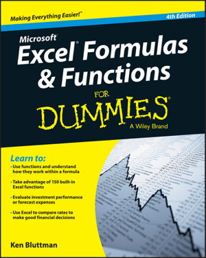 Cover art for Excel Formulas and Functions For Dummies