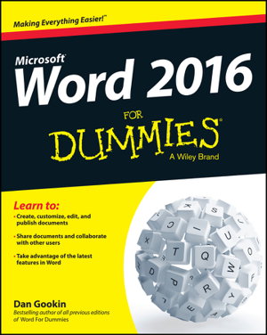 Cover art for Word 2016 For Dummies