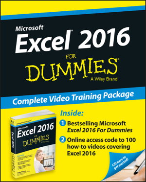Cover art for Excel 2016 For Dummies Book + Online Videos Bundle