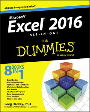 Cover art for Excel 2016 All-In-One For Dummies