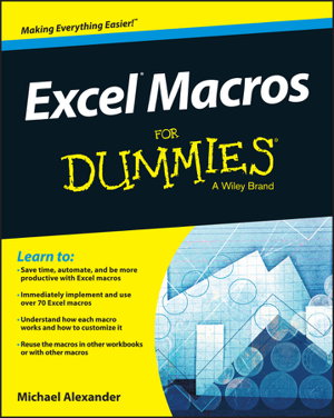 Cover art for Excel Macros for Dummies