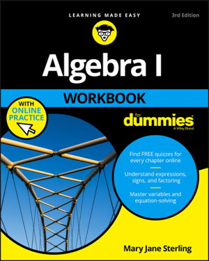 Cover art for Algebra I Workbook for Dummies with Online Practice
