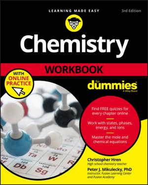 Cover art for Chemistry Workbook for Dummies + Online Practice