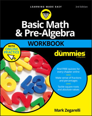 Cover art for Basic Math & Pre-algebra Workbook for Dummies + Online Practice