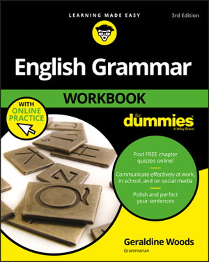 Cover art for English Grammar Workbook for Dummies, with Online Practice