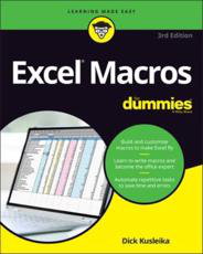 Cover art for Excel Macros For Dummies