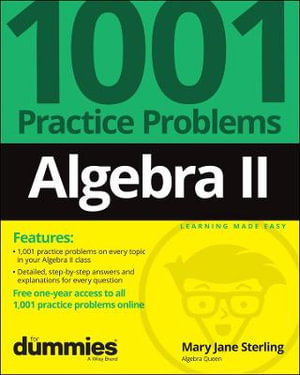 Cover art for Algebra II: 1001 Practice Problems For Dummies (+ Free Online Practice)