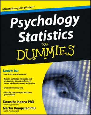 Cover art for Psychology Statistics For Dummies