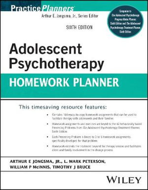 Cover art for Adolescent Psychotherapy Homework Planner