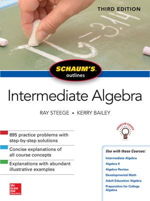 Cover art for Schaum's Outline of Intermediate Algebra Third Edition